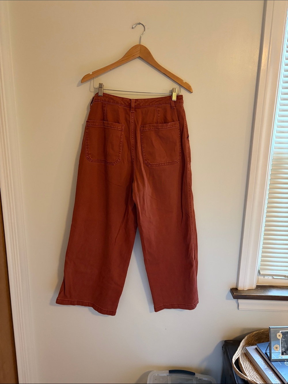Women’s Rust Cropped Wide Leg Chino Pants - Picture 4 of 5